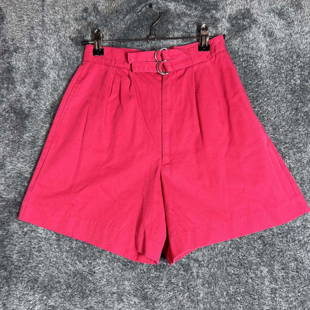 Epitome Culotte Shorts Womens 6 Pink Twill Pleated Belted High Waist Japan